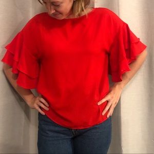 Bright Red Blouse